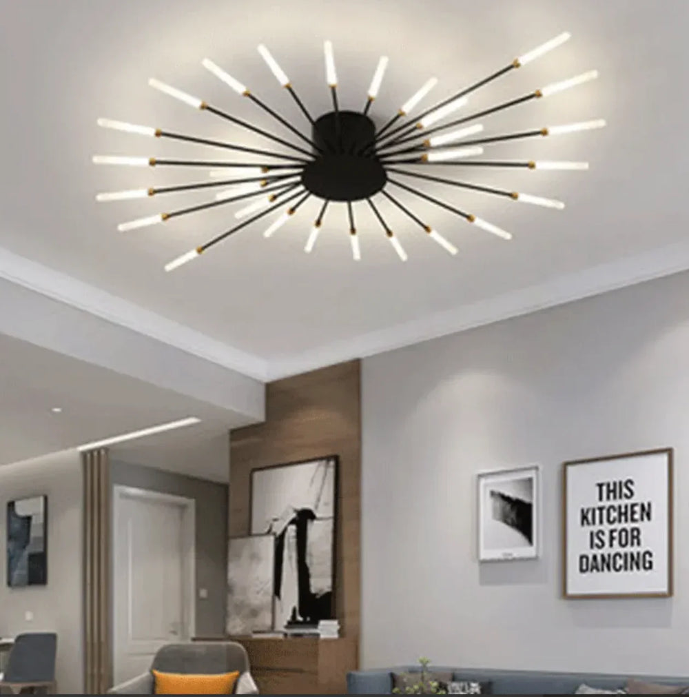 Plafoniera LED moderna in stile sputnik dimmerabile per soggiorno