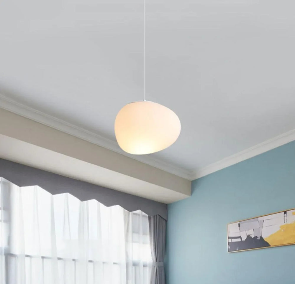 Lampadario a sfere bianche stile nordico per sala da pranzo