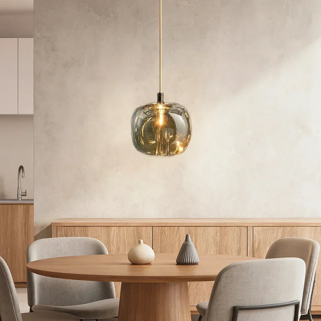Lampadario a sospensione con sfere in cristallo moderno a LED per sala da pranzo