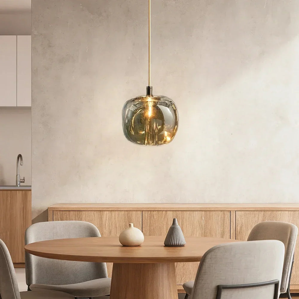 Lampadario a sospensione con sfere in cristallo moderno a LED per sala da pranzo