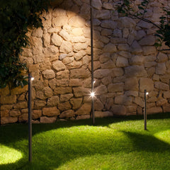 lampada da giardino a stelo LED minimal per terrazzo a forma di bambù