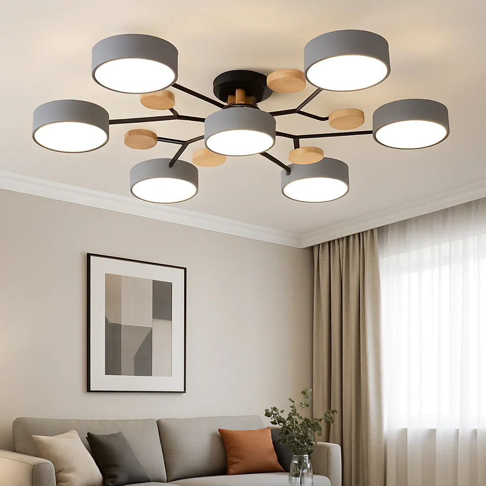 Plafoniera da soffitto dal design nordico a LED dimmerabile per soggiorno