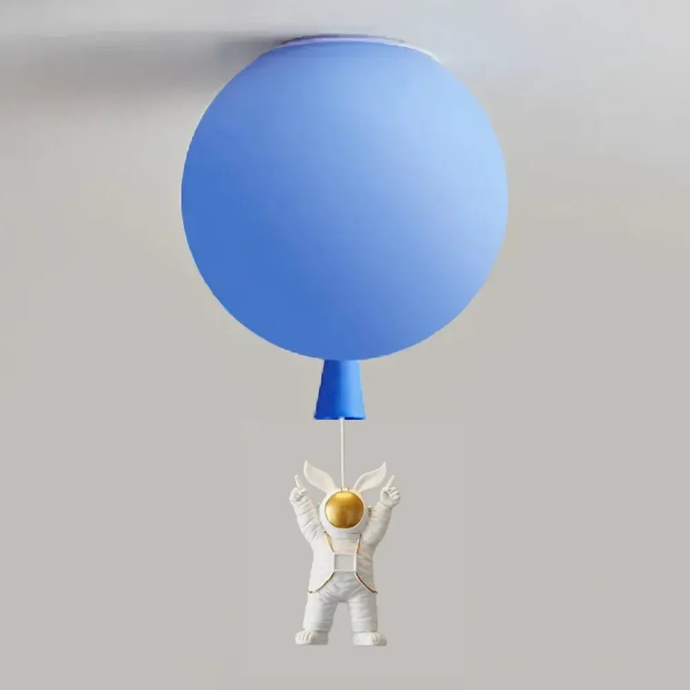 Plafoniera per cameretta dimmerabile a sfera multicolore con pendente astronauta