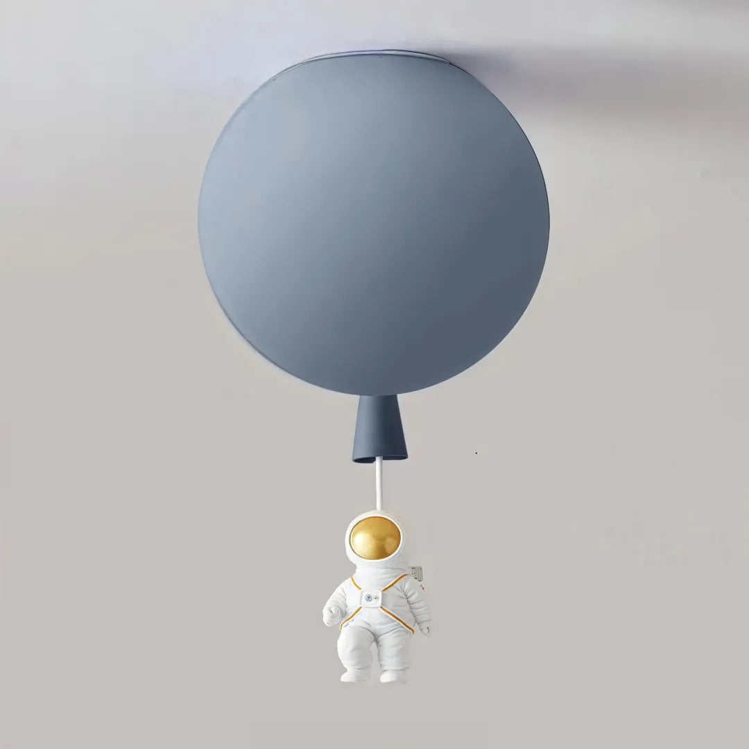 Plafoniera per cameretta dimmerabile a sfera multicolore con pendente astronauta