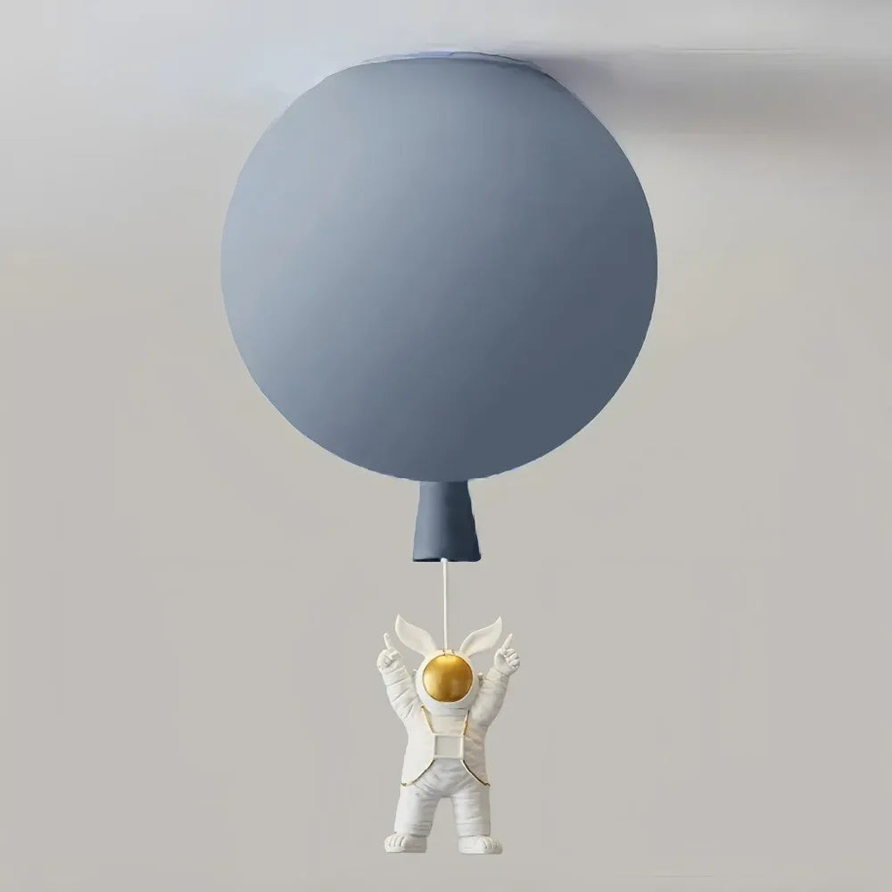 Plafoniera per cameretta dimmerabile a sfera multicolore con pendente astronauta