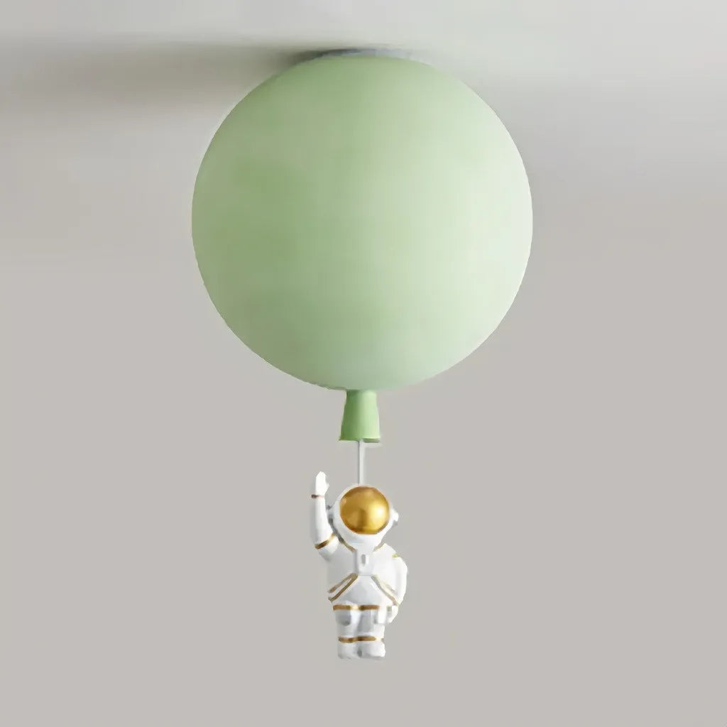 Plafoniera per cameretta dimmerabile a sfera multicolore con pendente astronauta