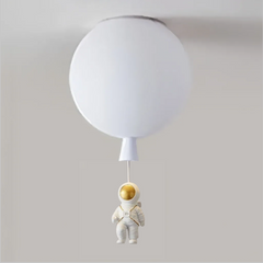 Plafoniera per cameretta dimmerabile a sfera multicolore con pendente astronauta