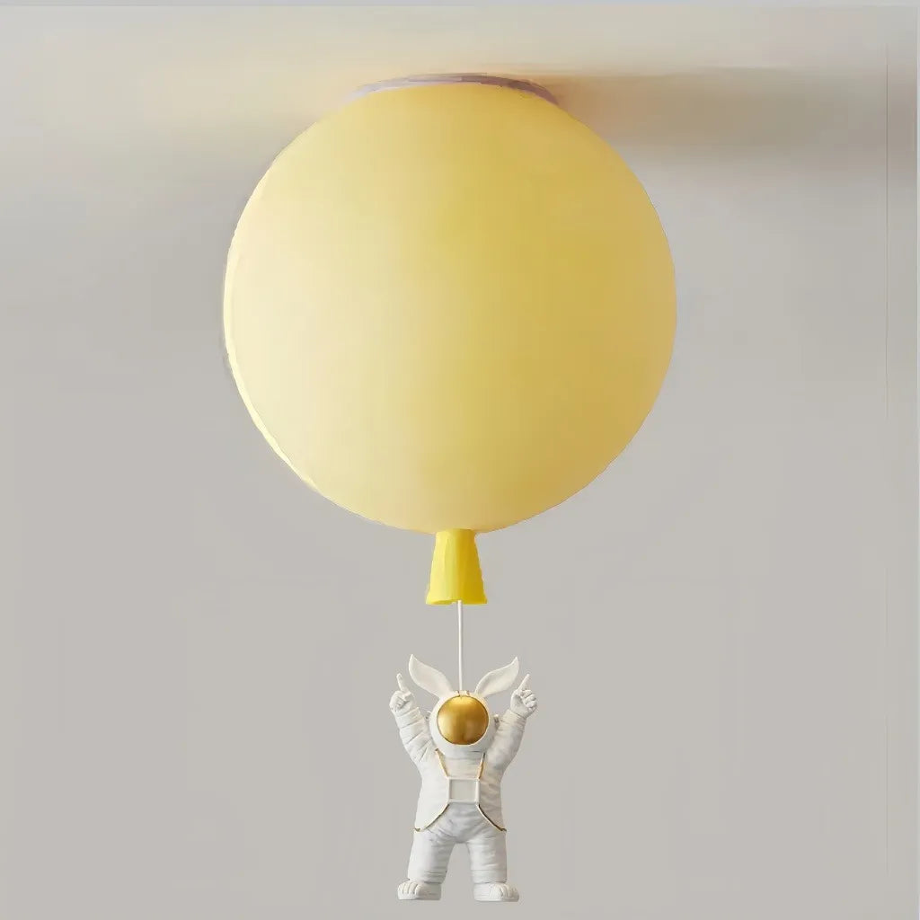 Plafoniera per cameretta dimmerabile a sfera multicolore con pendente astronauta