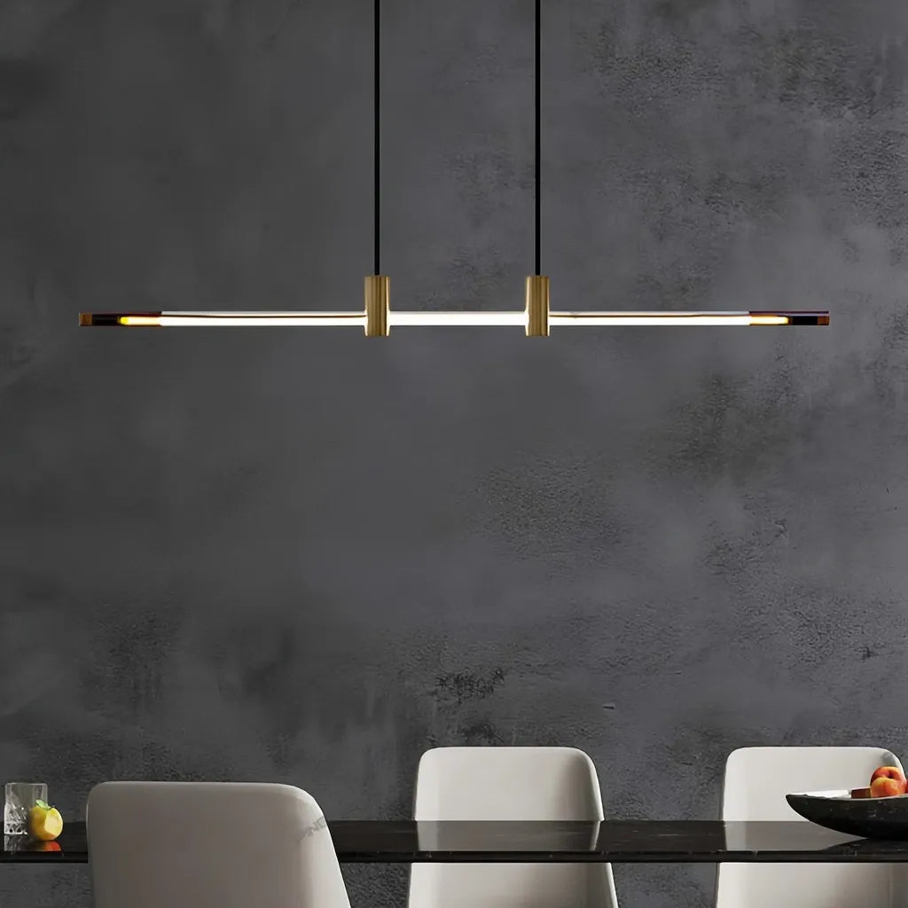 Lampada a sospensione lineare minimal dimmerabile per la sala da pranzo