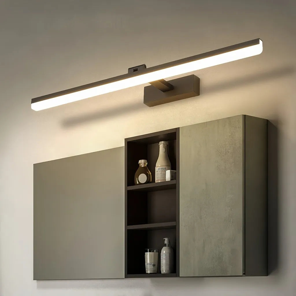 Applique da parete per specchio bagno orientabile dal design lineare minimalista LED dimmerabile