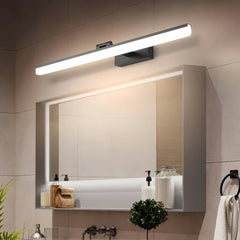 Applique da parete per specchio bagno orientabile dal design lineare minimalista LED dimmerabile