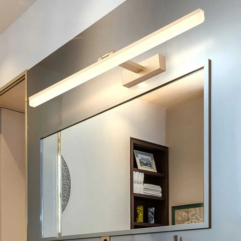 Applique da parete per specchio bagno orientabile dal design lineare minimalista LED dimmerabile