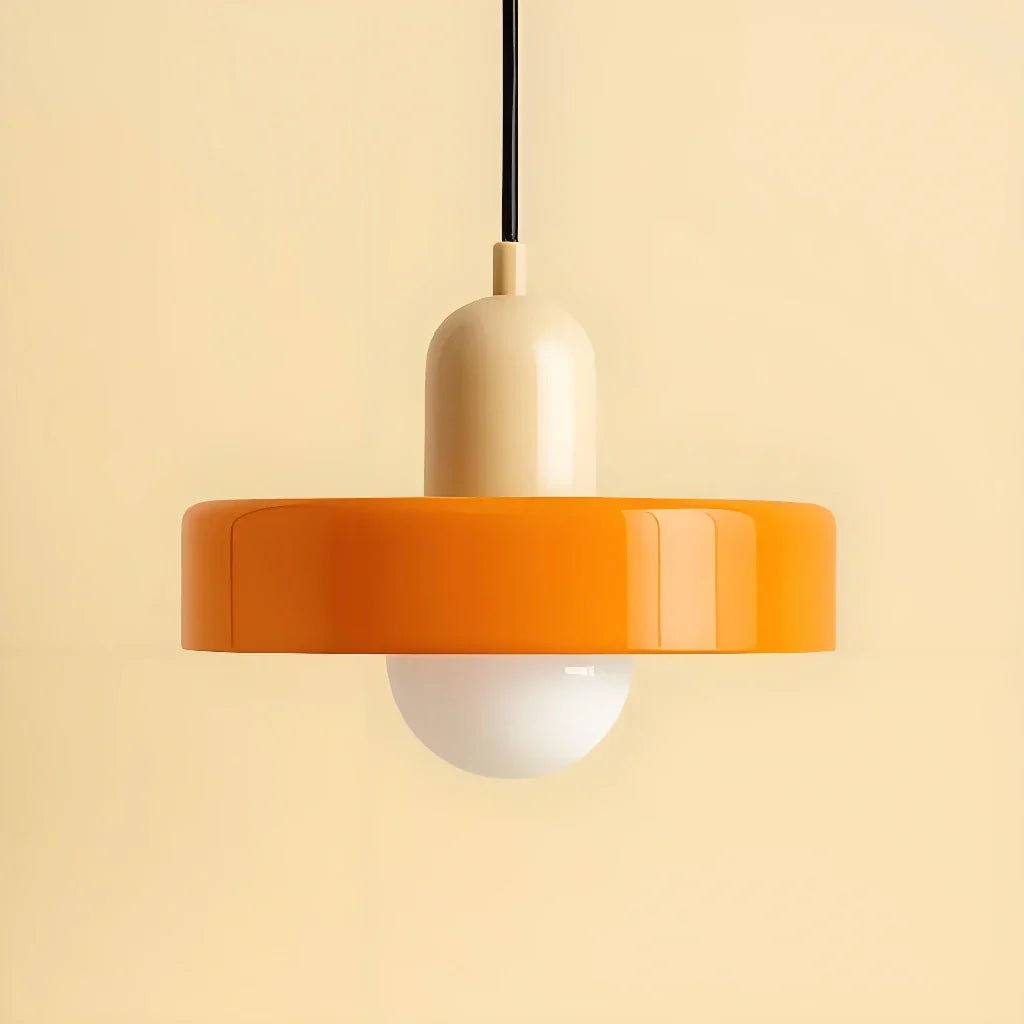 Lampadario in vetro colorato stile Morandi per sala da pranzo