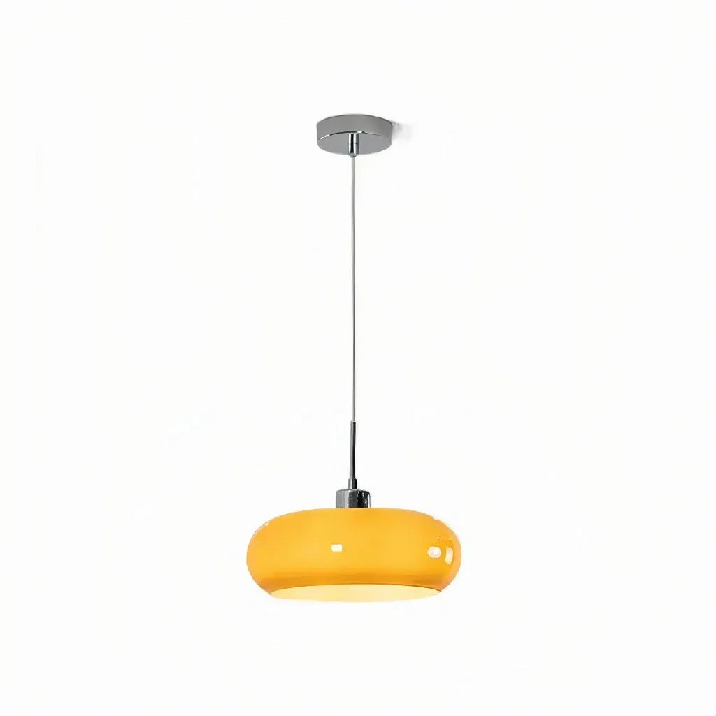 Lampadario a sospensione in vetro a cupola arrotondata per sala da pranzo in stile retrò dimmerabile
