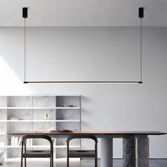 Lampadario moderno lineare a LED dimmerabile per sala da pranzo stile minimalista