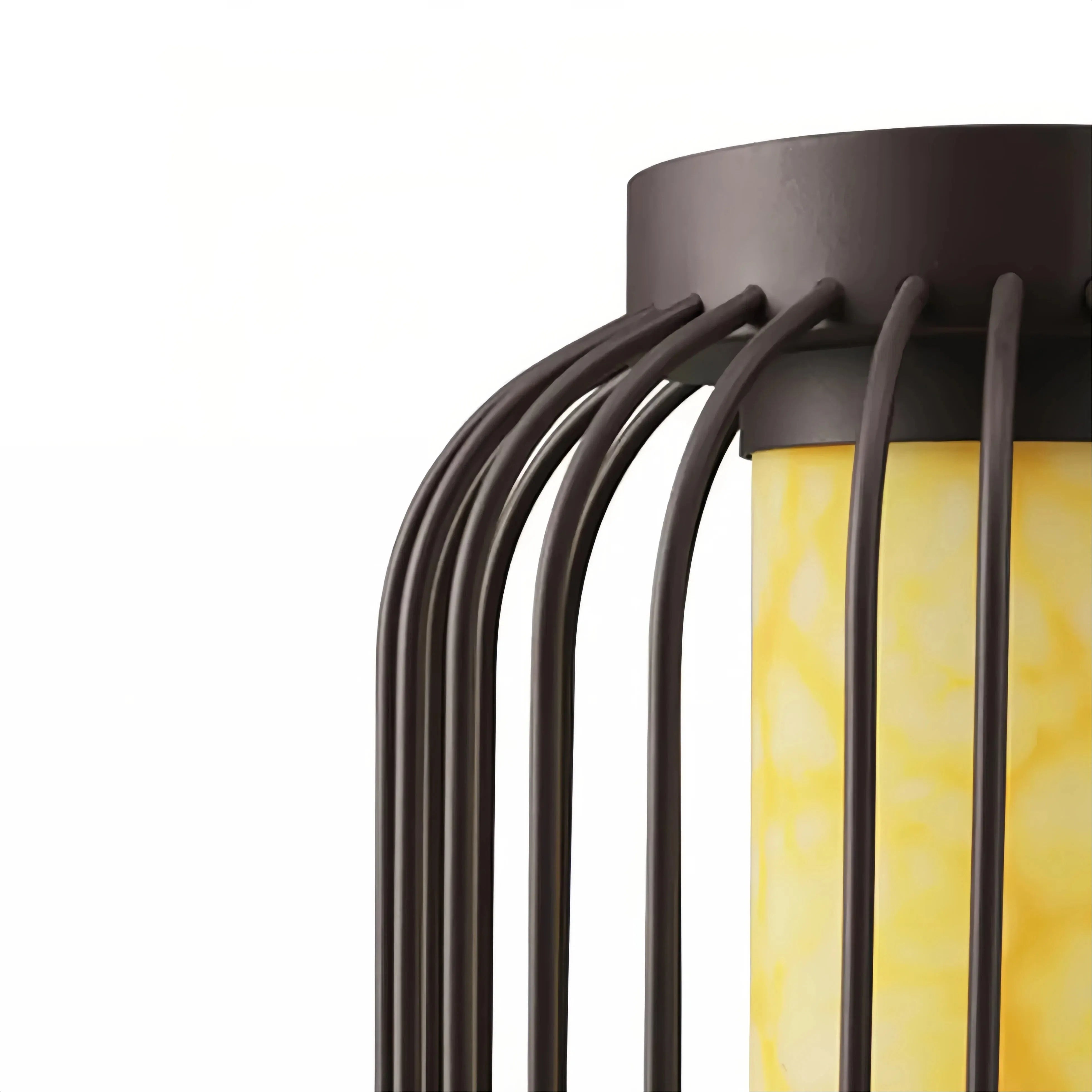 Lanterna esterna da giardino solare a LED nera in stile contemporaneo