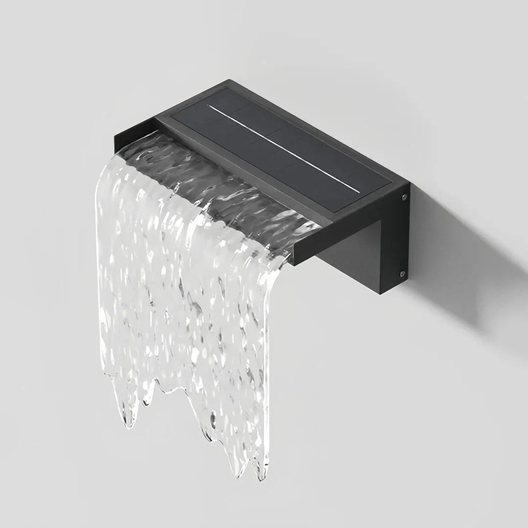 Applique da parete di design LED da esterno solare con effetto cascata per giardino