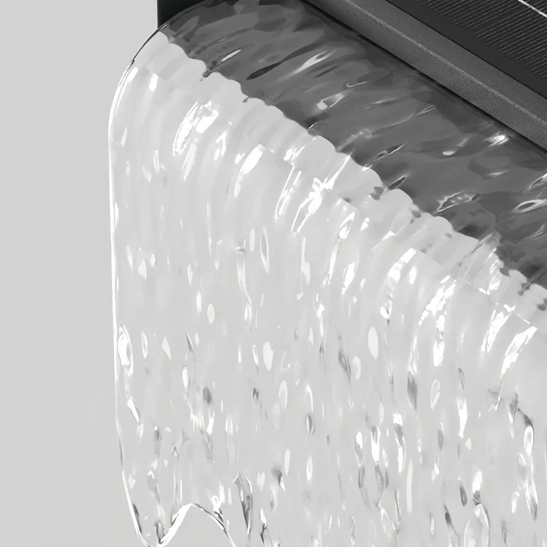 Applique da parete di design LED da esterno solare con effetto cascata per giardino