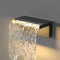Applique da parete di design LED da esterno solare con effetto cascata per giardino