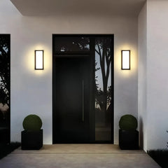 Applique da esterno a luce diffusa LED dal design minimalista rettangolare per ingresso