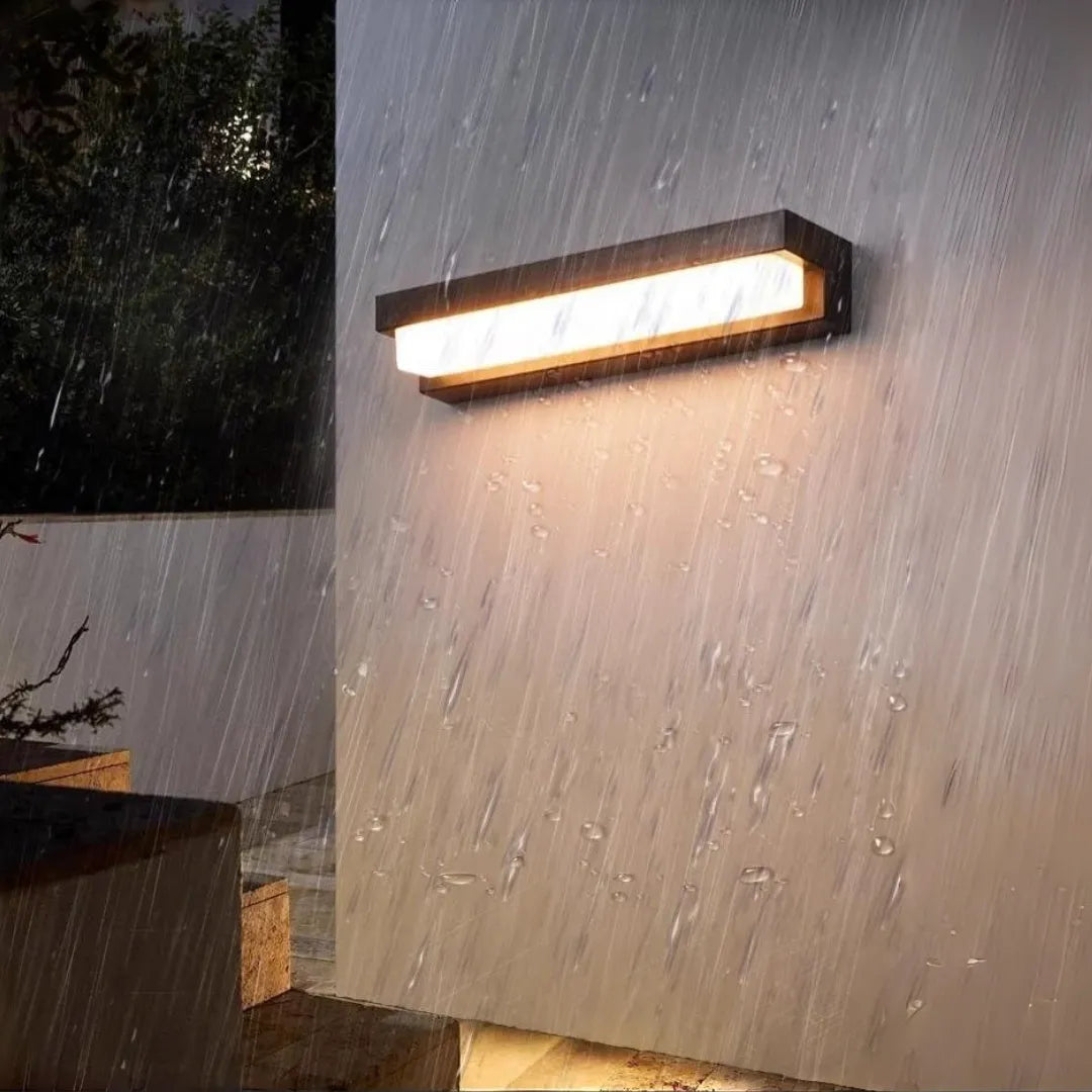 Applique da esterno senza fili a LED solare rettangolare minimalista per balcone