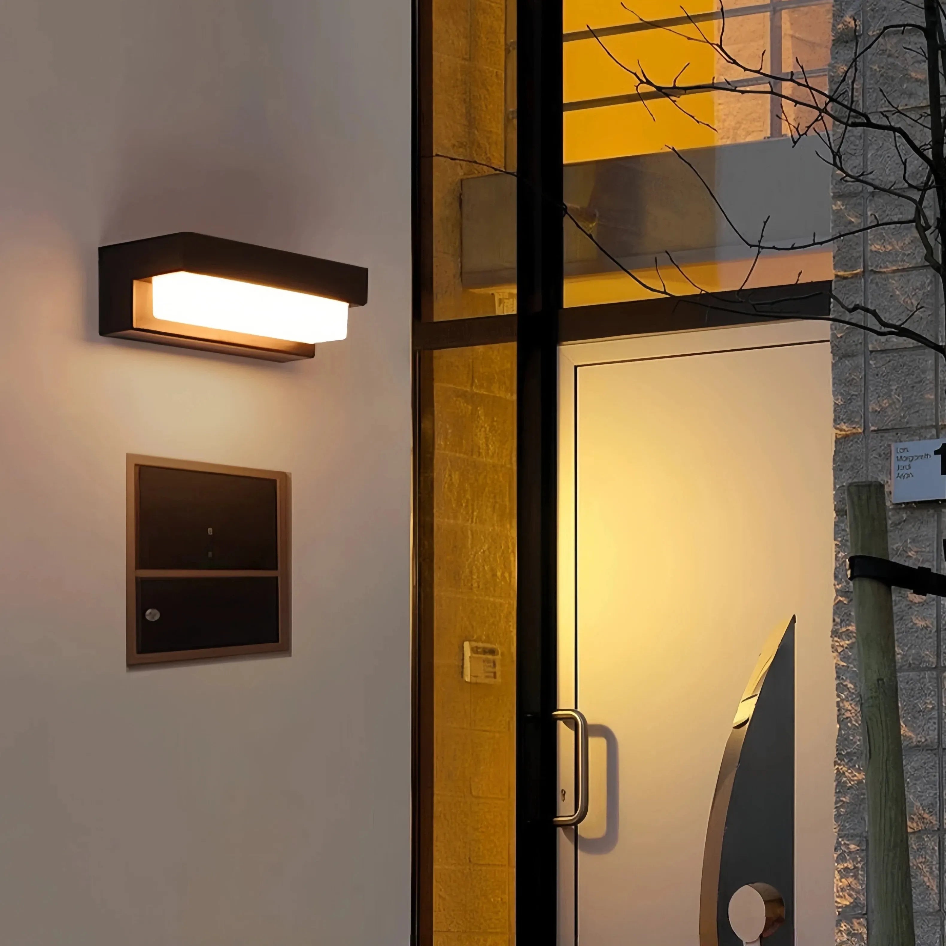 Applique da esterno senza fili a LED solare rettangolare minimalista per balcone
