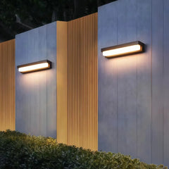 Applique da esterno senza fili a LED solare rettangolare minimalista per balcone