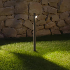 lampada da giardino a stelo LED minimal per terrazzo a forma di bambù