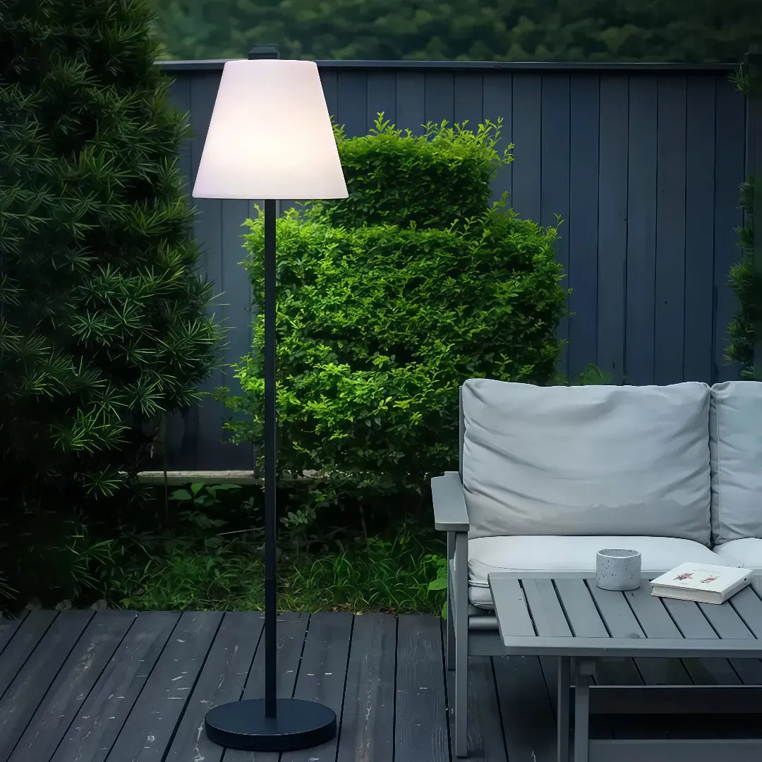 Lampada da terra per esterno ad altezza regolabile LED solare RGB telecomandato design minimal