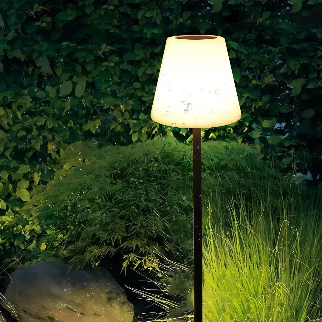 Lampada da terra per esterno ad altezza regolabile LED solare RGB telecomandato design minimal