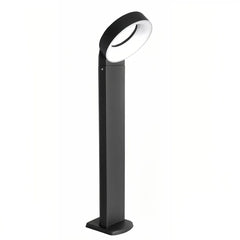Paletto LED da giardino minimal con testa ad anello inclinata