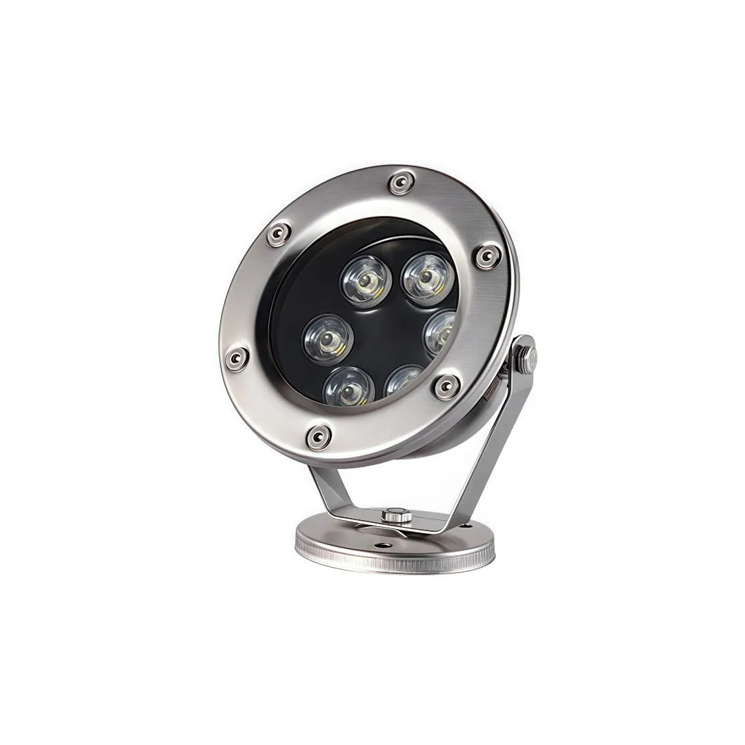 Faretto LED subacqueo regolabile RGB IP68 in acciaio inox da esterno