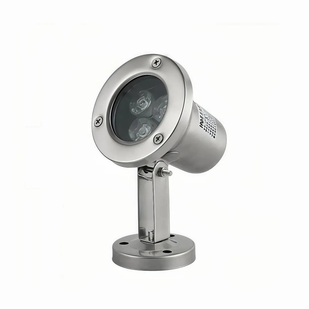 Faretto LED subacqueo regolabile RGB IP68 in acciaio inox da esterno