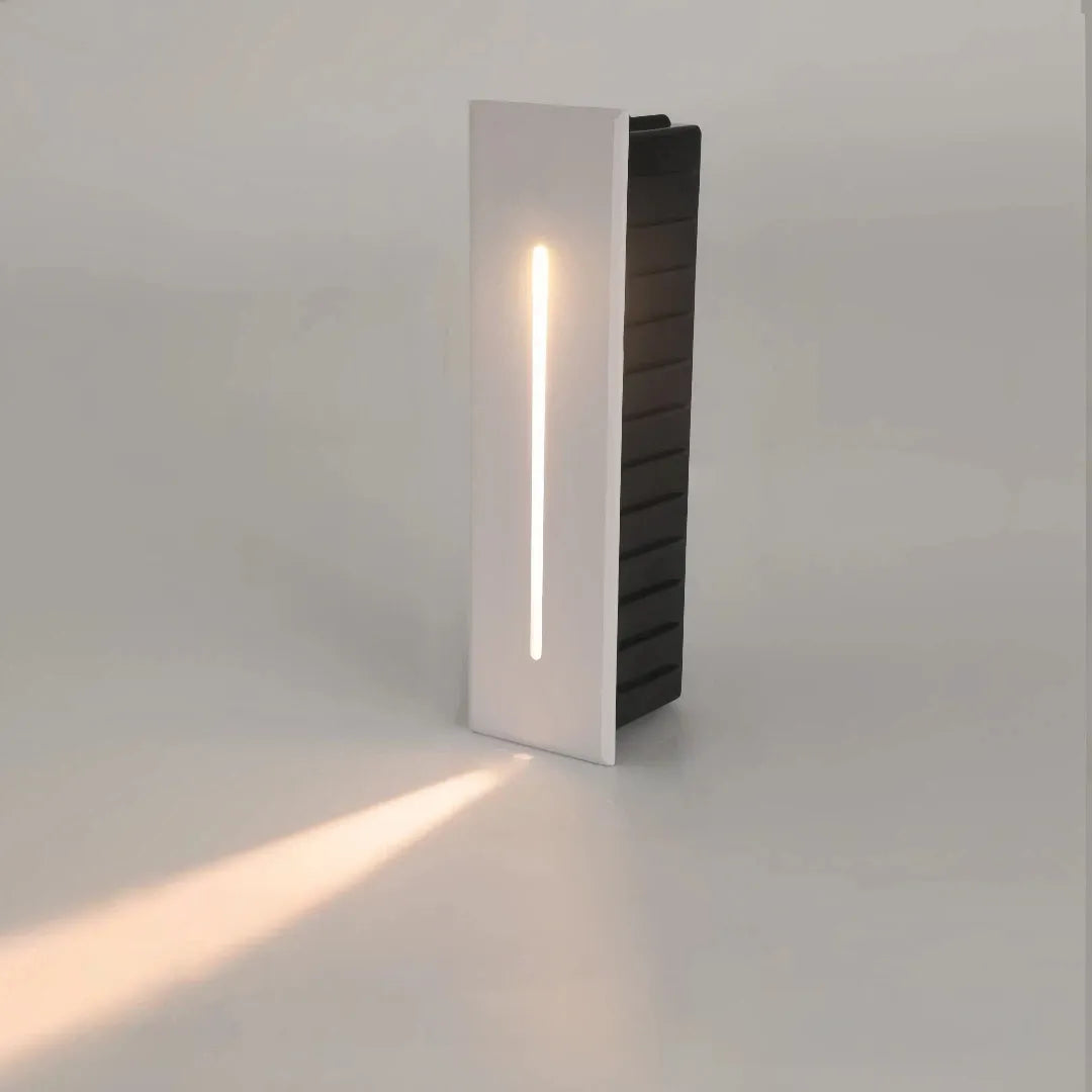 Segnapasso con sensore di movimento da incasso LED rettangolare per esterno con taglio di luce