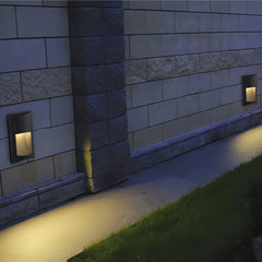 Segnapasso da incasso minimal LED rettangolare nero finitura opaca