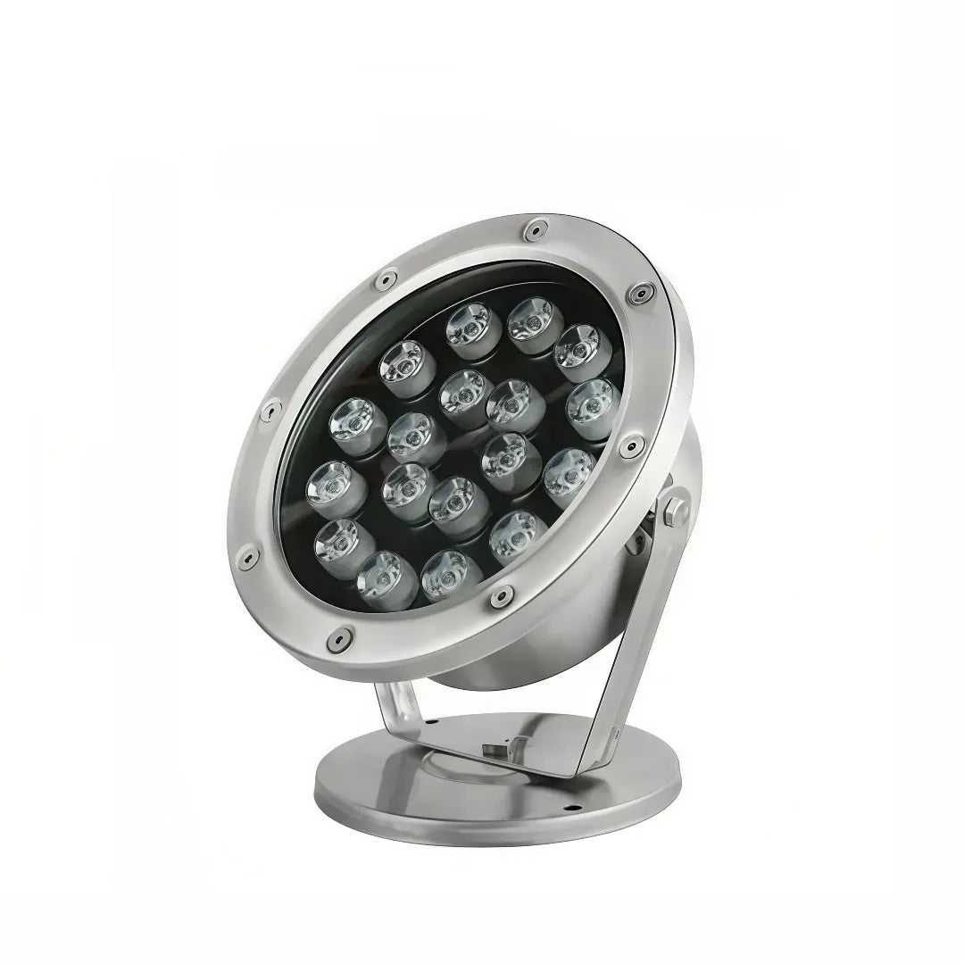 Faretto LED subacqueo regolabile RGB IP68 in acciaio inox da esterno