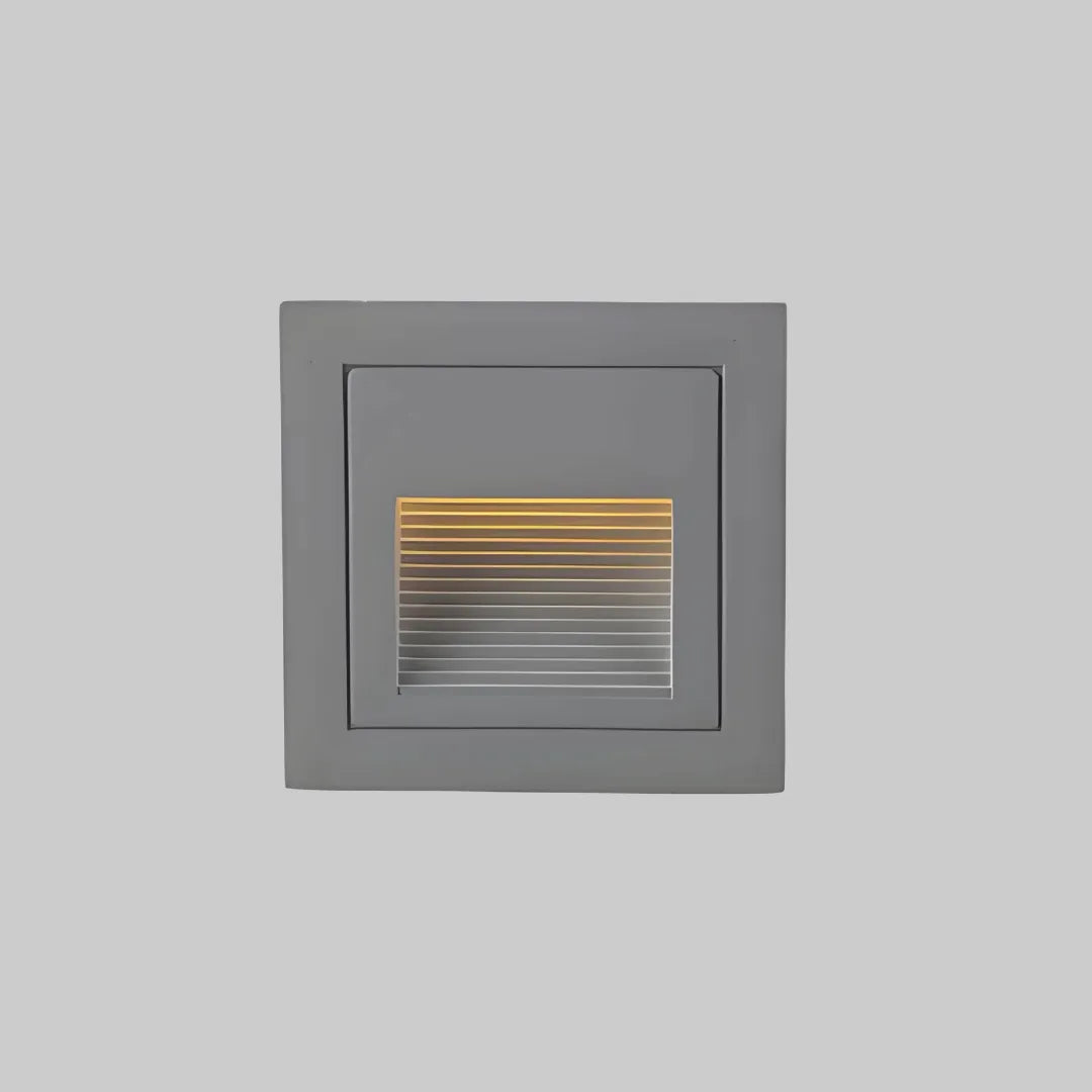 Applique da esterno a incasso LED rettangolare in metallo minimalista