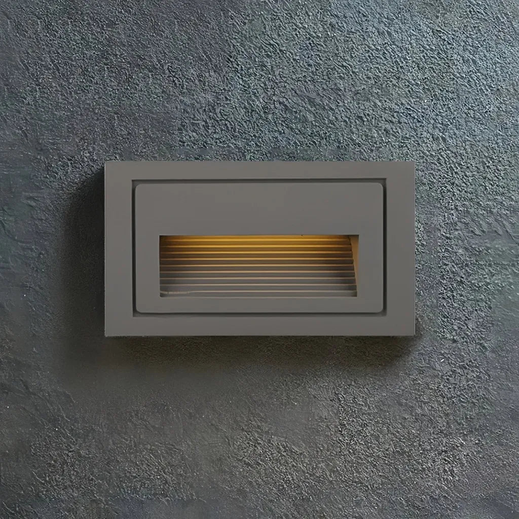 Applique da esterno a incasso LED rettangolare in metallo minimalista