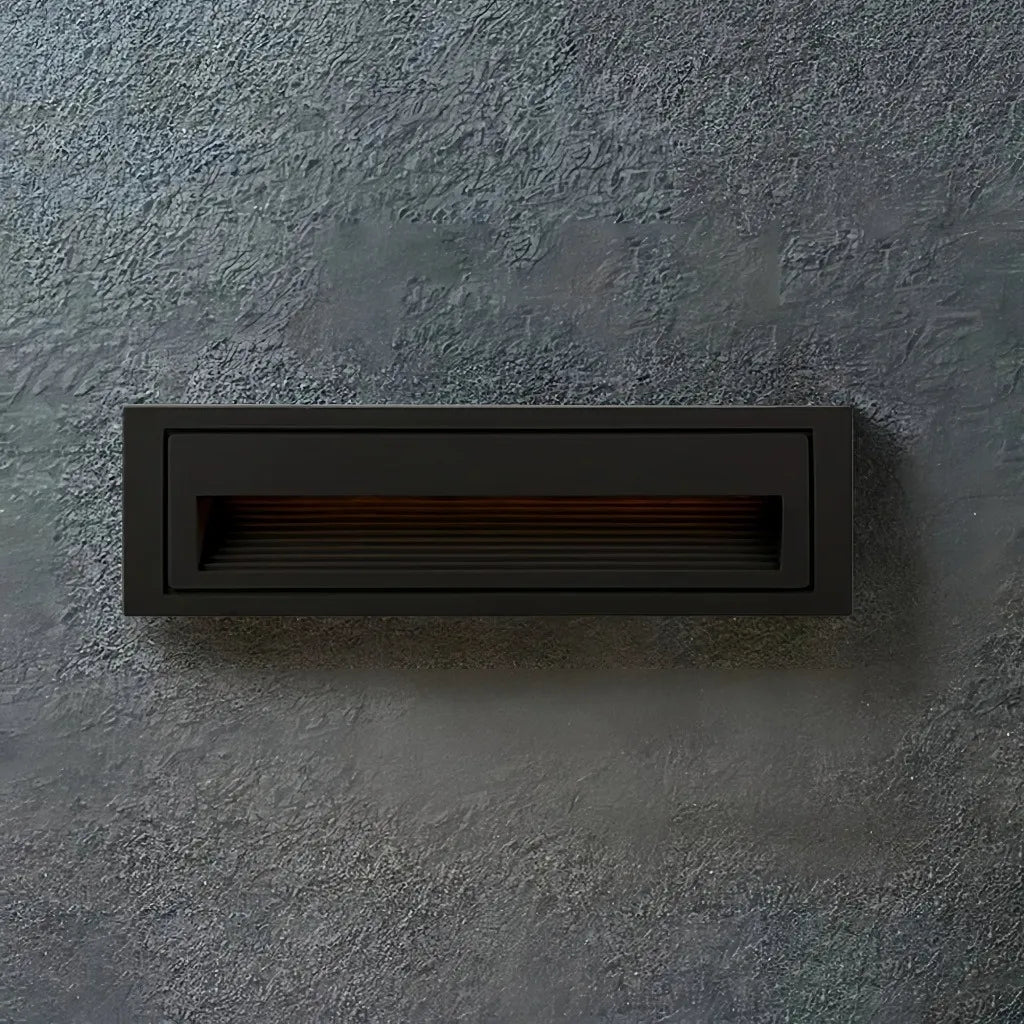 Applique da esterno a incasso LED rettangolare in metallo minimalista