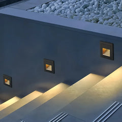 Applique da esterno a incasso LED rettangolare in metallo minimalista