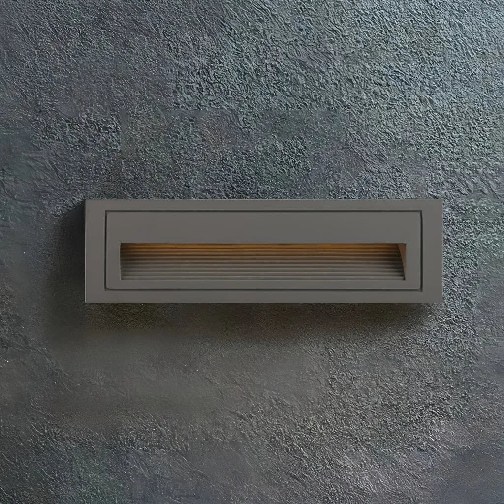 Applique da esterno a incasso LED rettangolare in metallo minimalista