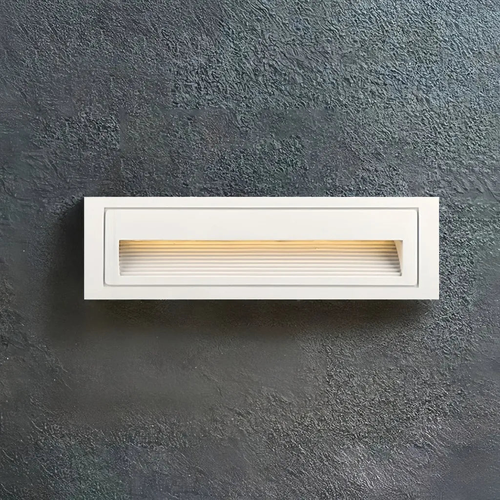 Applique da esterno a incasso LED rettangolare in metallo minimalista