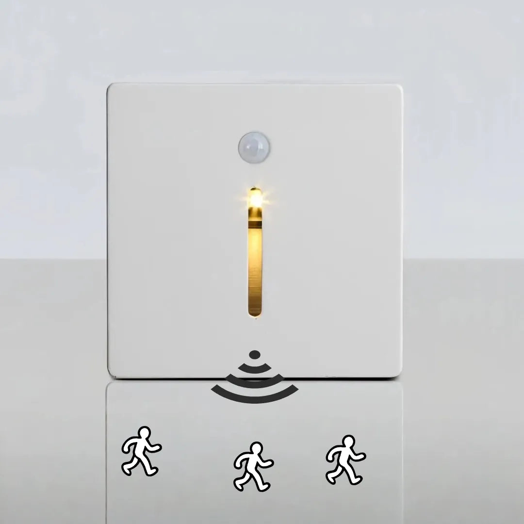 Segnapasso LED da incasso quadrato dal design minimalista con sensore di movimento per portico