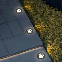 Segnapasso LED esterno calpestabile rotondo da incasso in acciaio inox nero a luce decorativa