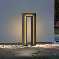 Paletto da giardino solare LED rettangolare con effetto luminoso decorativo