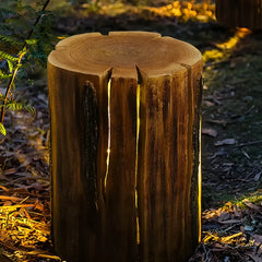 Lampade decorative LED da esterno effetto tronco per giardino
