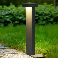 Paletto a LED da giardino minimalista in alluminio dal profilo verticale squadrato