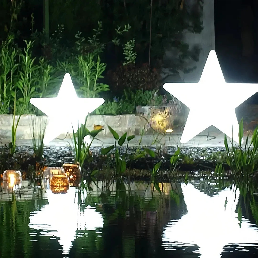 Lampade da esterno decorative LED RGB dimmerabili con telecomando a forma di stella