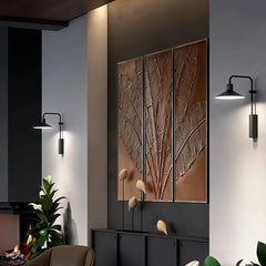 Applique da esterno con braccio verticale contemporanea per ingresso