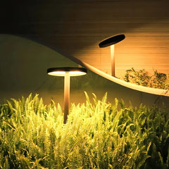 Paletto da giardino solare LED moderno orientabile con diffusore a disco